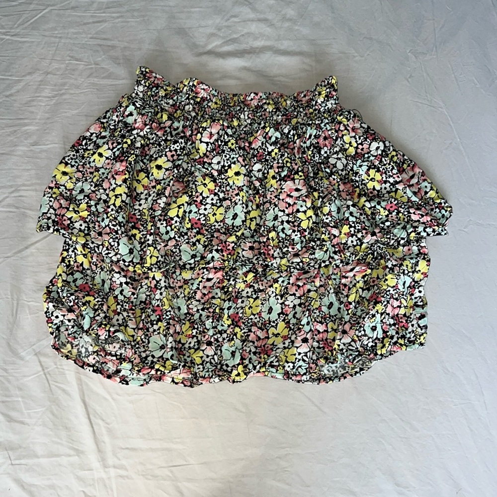 No Boundaries Pink and Green Bubble Mini Skirt